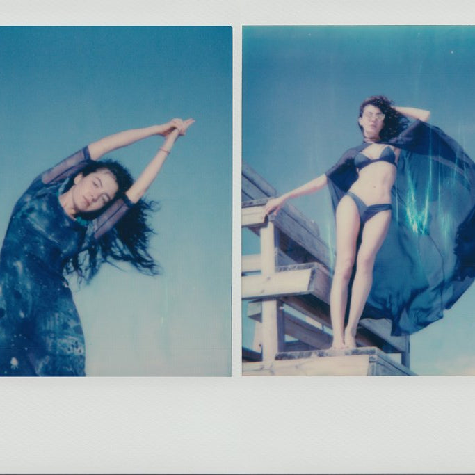 polaroid diptych of aisha gunnell