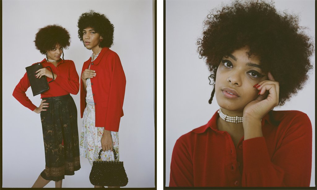 diptych of models.