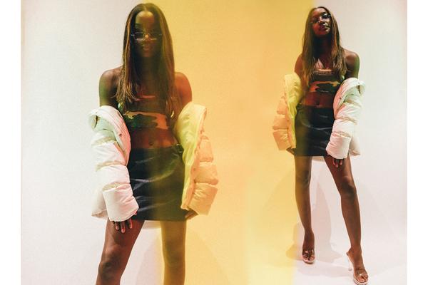 diptych of model.