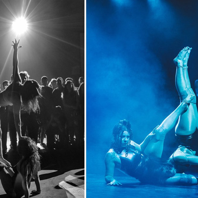 diptych of a performance in barcelona. 