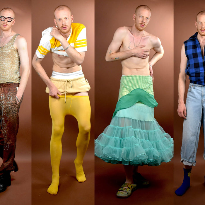 editorial collage of benjamin swanson for rainbow pride homepage