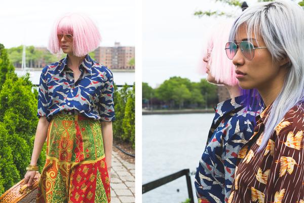 diptych of models.