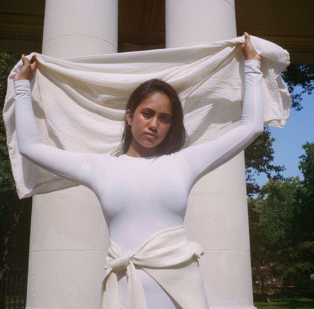 portrait of model.