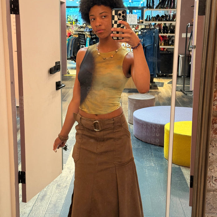 selfie of autumn in greenpoint store mirror