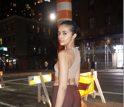 raisin posing in nyc streets