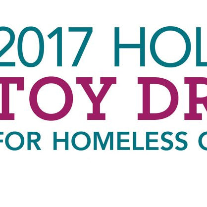 2017 holiday toy drive for homless children flyer. 