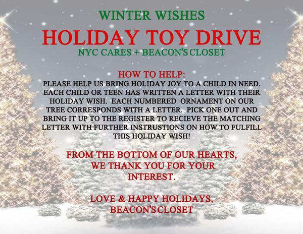 winter wishes holiday toy drive