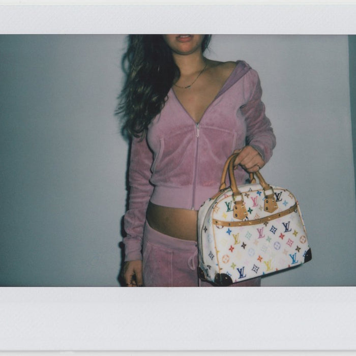 juicy track suit and ysl bag detail. 
