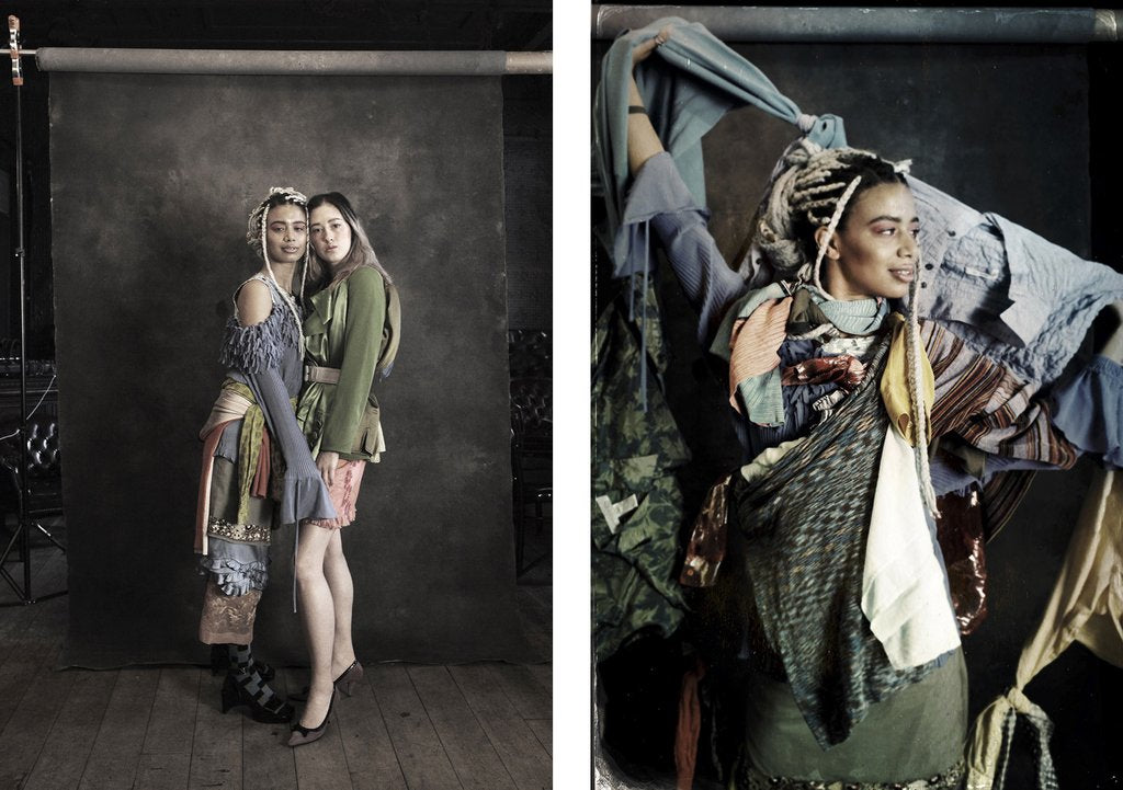 diptych of models of layers.