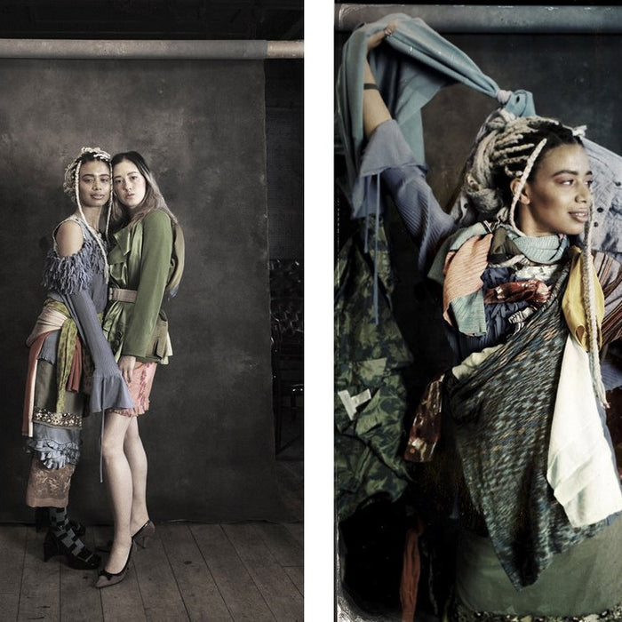 diptych of models of layers.