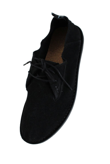 upper angle of suede shoes. 