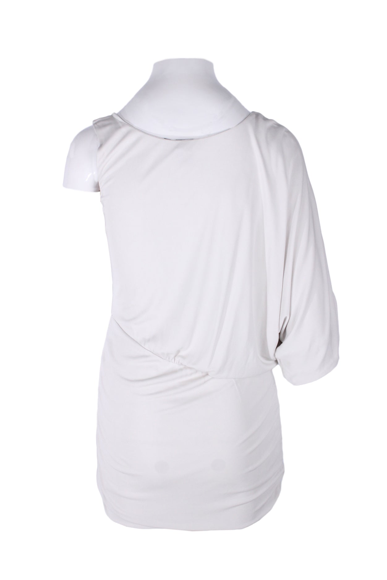 back of white dress.  