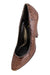 above angle of pumps with snakeskin pattern. 