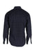 back angle seize sur vingt long sleeve plaid shirt on masculine mannequin torso with single-button cuffs.