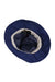 bottom view with sweatband of hat.