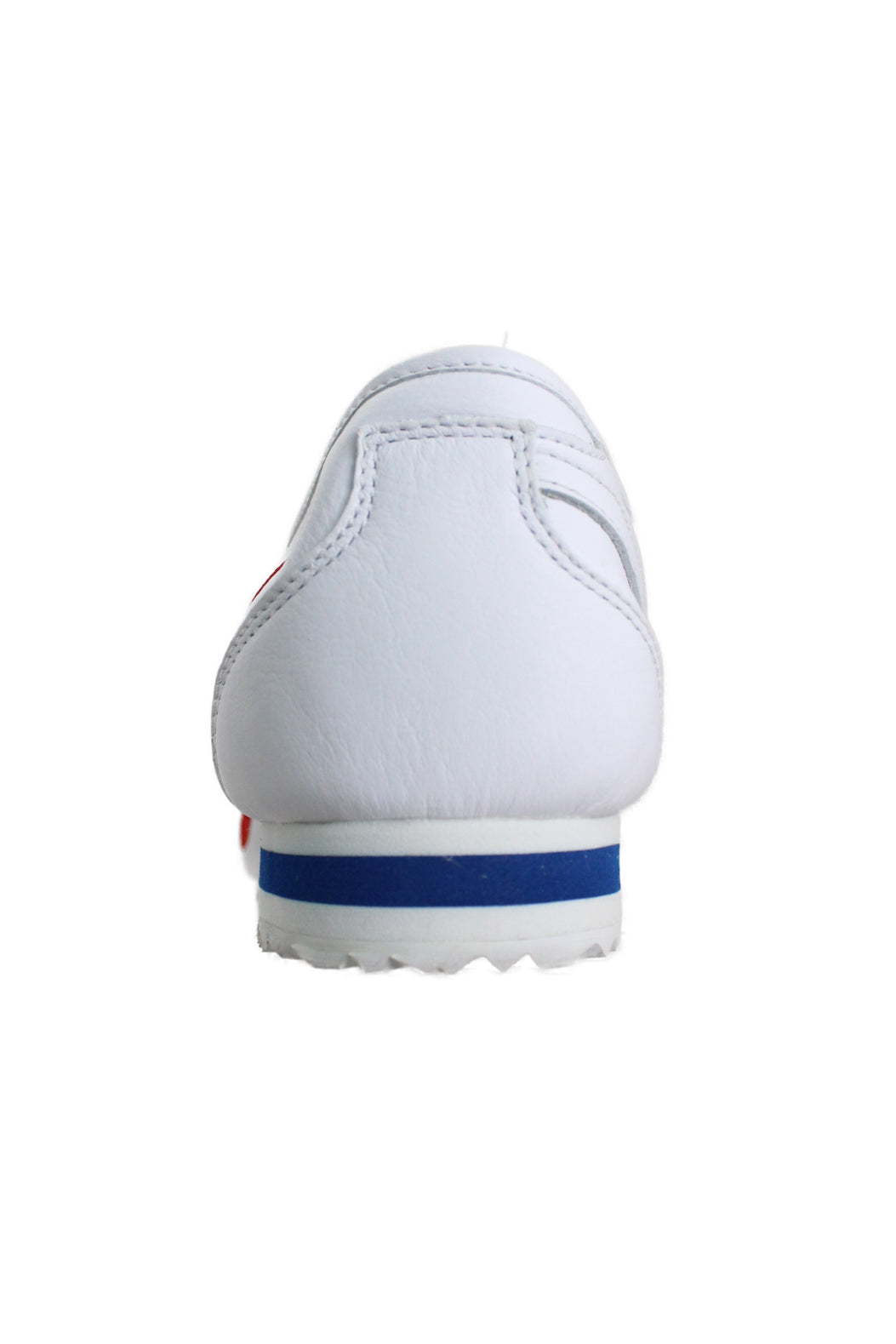 back heel angle of leather sneaker. 