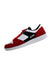 side angle of asics red/white/black ‘gel-wt pro’ shoes. features ‘asics’ logo tag at tongue, printed at sides/sides of soles, and top flat lace closure.