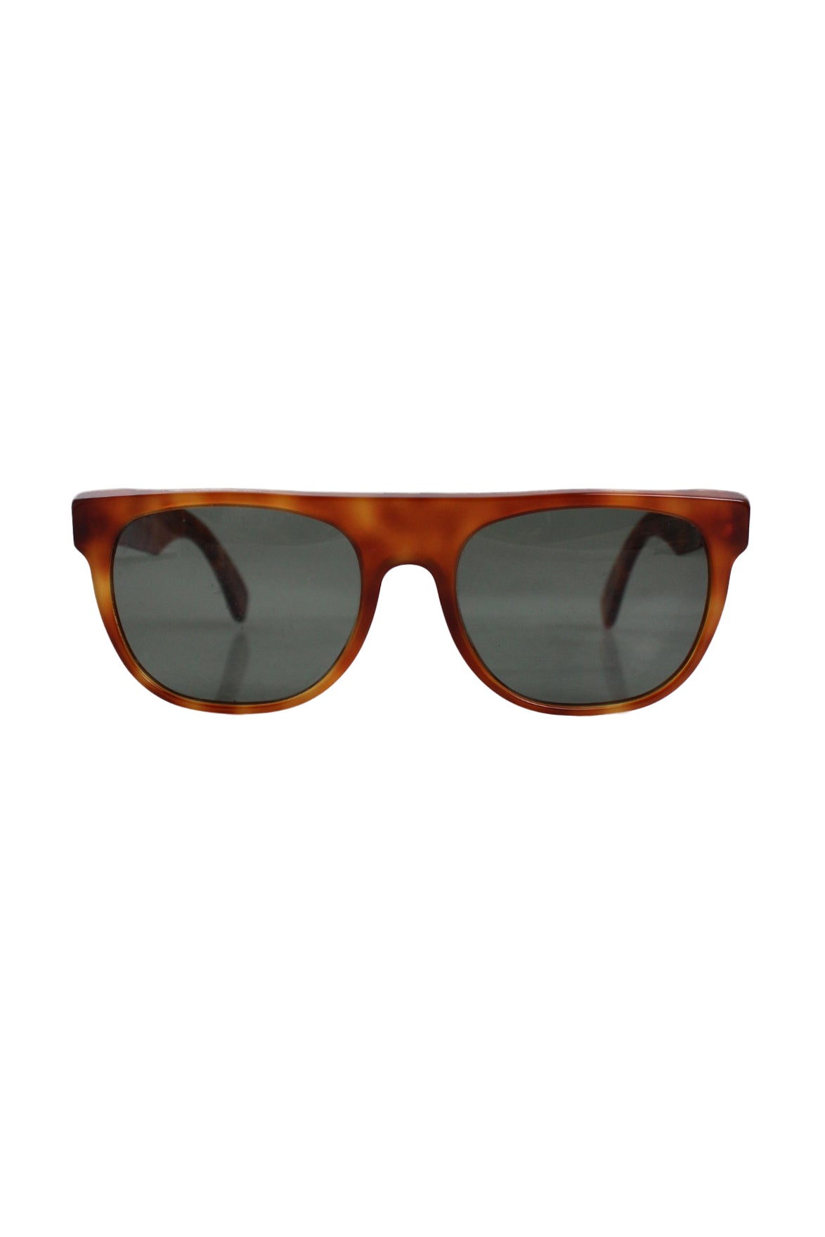 amber brown sunglasses with a flat browline by retrosuperfuture