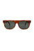 amber brown sunglasses with a flat browline by retrosuperfuture