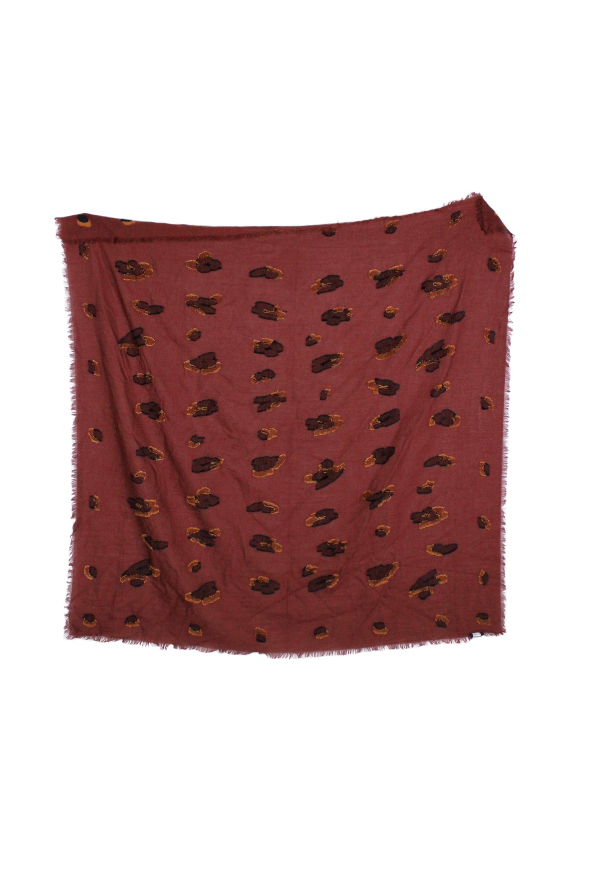 open view of scarf with square shape. 