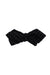 front angle of alexander olch black velvet houndstooth bowtie. features black on black pattern.