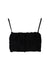 front of black frayed detailed tank top with by creatures of comfort. 