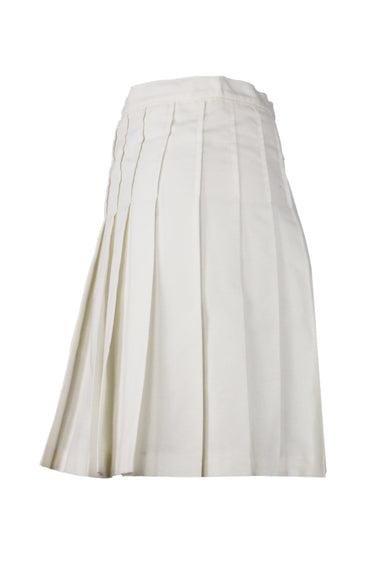 side of tennis white skirt. 