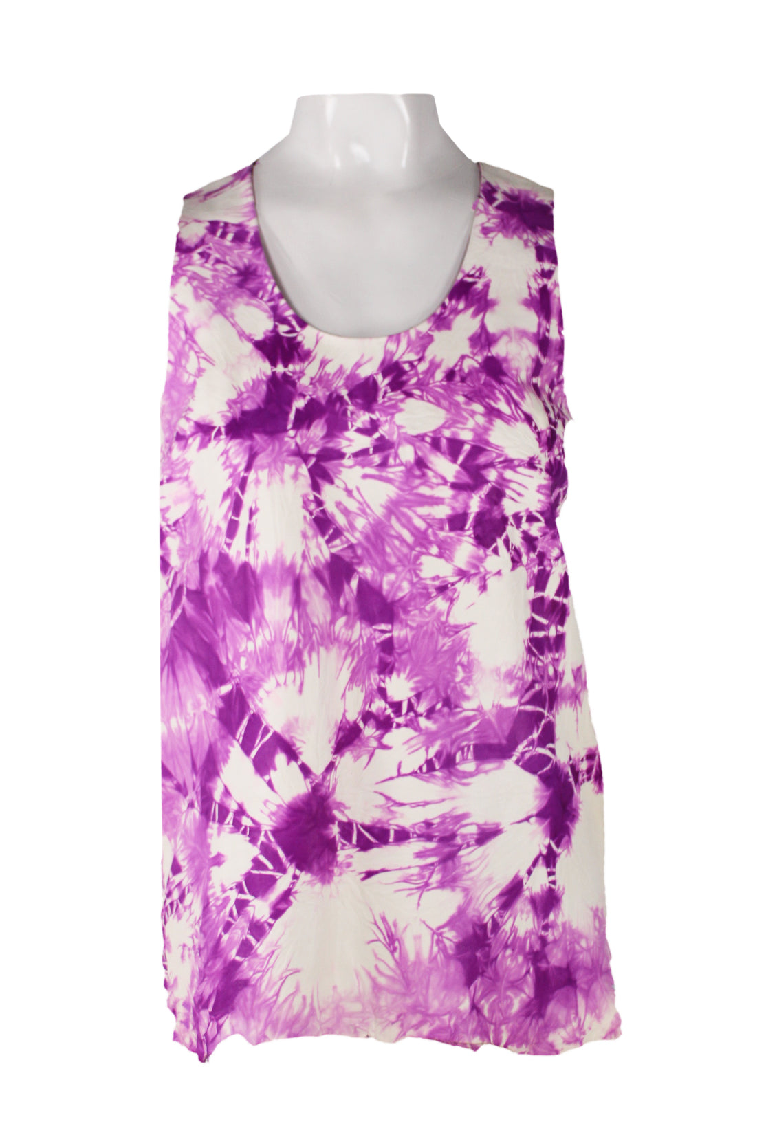 alexander wang white and pink tie dye leather tank top.