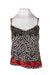 tucker black, white and red floral motif printed camisole.