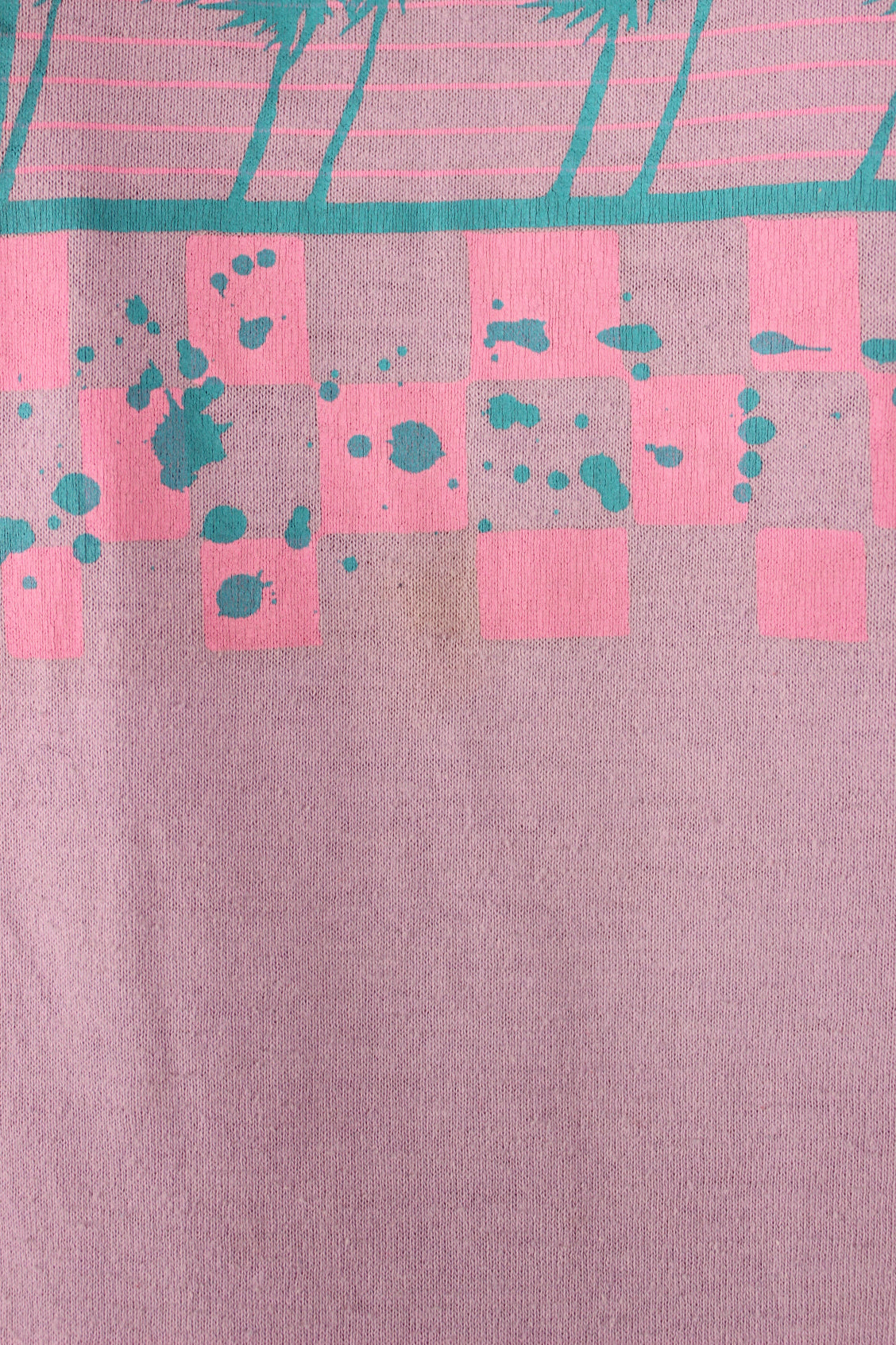 detail of discolored spot near the front graphic