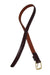 inner angle of leather belt. features lighter brown leather inner. 