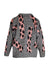 back of sweater with geometrical print. 