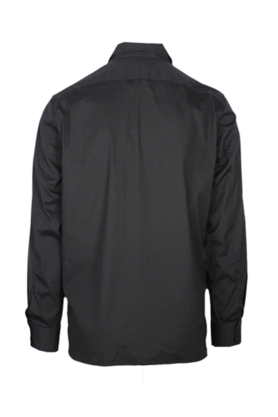 rear view with tonal stitching throughout shirt.