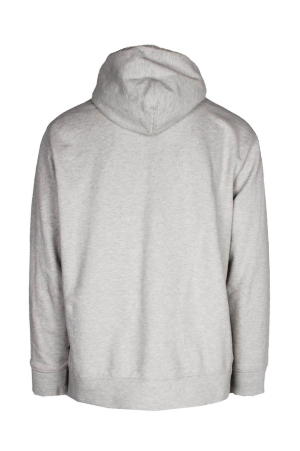 rear view with ribbed cuffs/hem of sweatshirt.