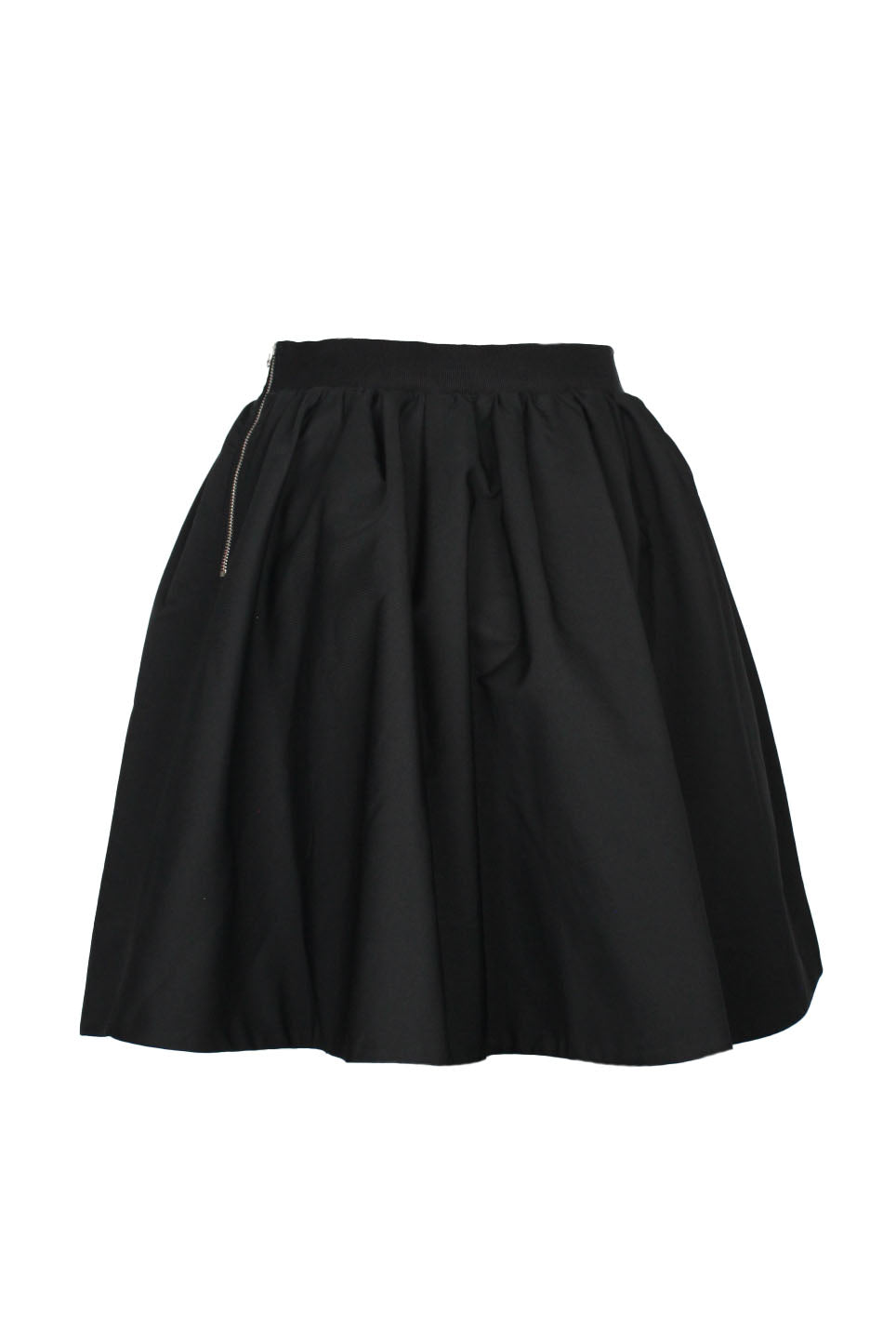 back view of acne studios black mini skirt