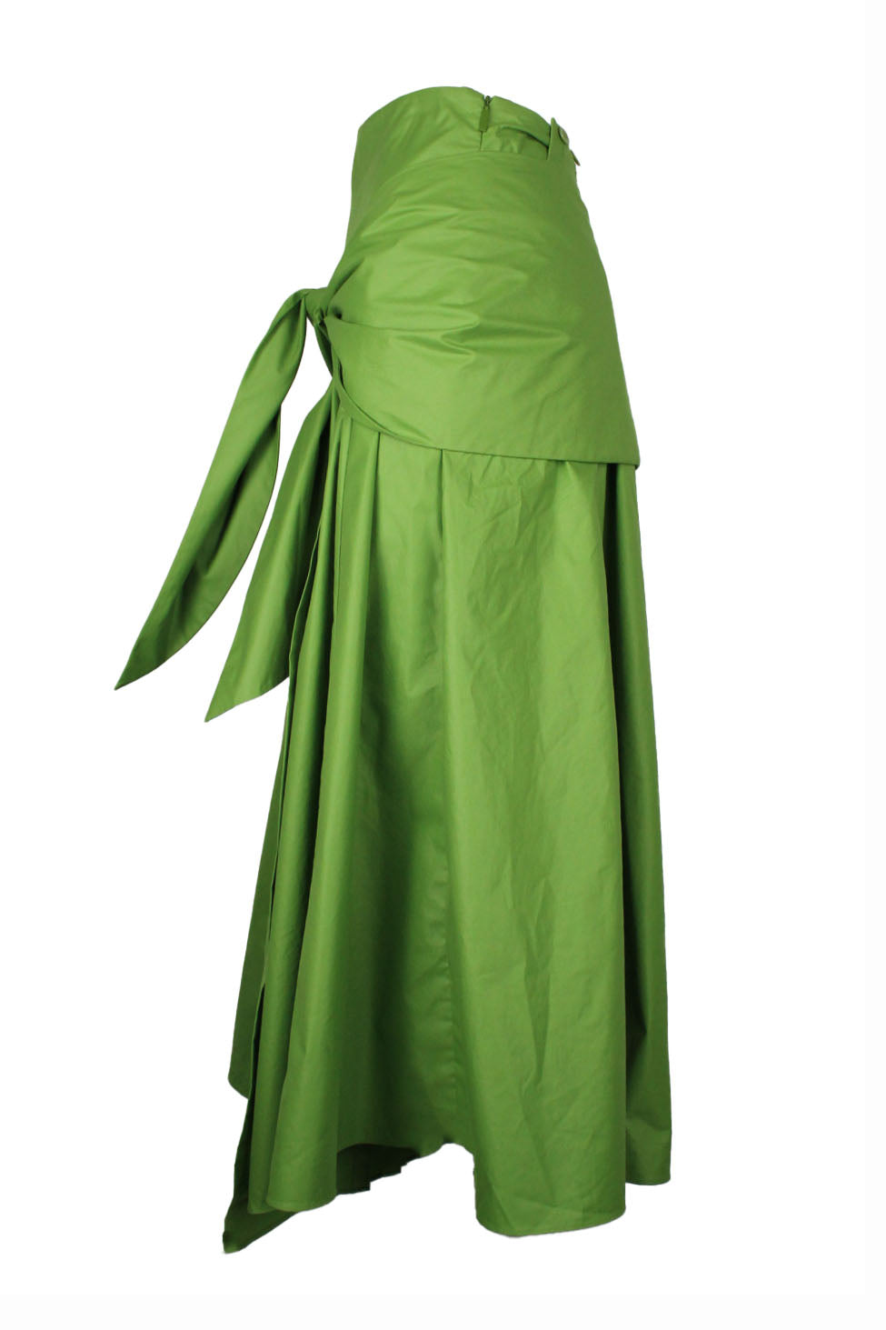 side of green skirt.