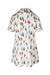 back angle vintage short sleeve mini shirtdress on feminine mannequin.