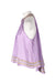side angle julian macdonald lavender sleeveless silk blend top on feminine mannequin torso featuring high-low hem.