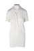 sandro ivory short sleeve mini dress. features dropped waist and notched v-neckline with interior single-snap closure. unlined. 