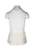 back angle brunello cucinelli white rib knit tank on feminine mannequin torso featuring asymmetrical tiered panels at lower.