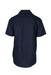 back angle of short sleeve service shirt. 