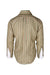 back angle of long sleeve button up shirt. double buttoned cuffs. 