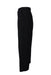 side angle samuji black lightly-textured wide leg wool pants featuring slash pocket.