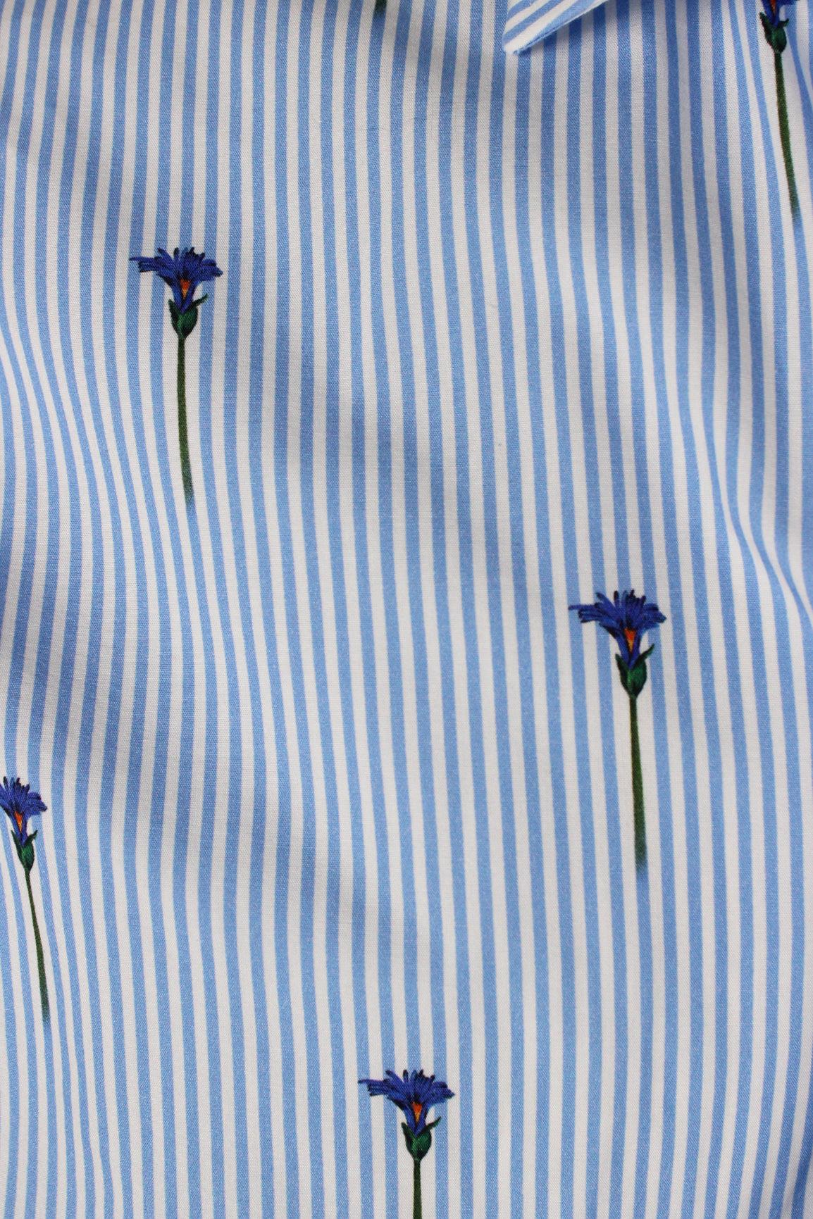 detail view of pattern on shirt.