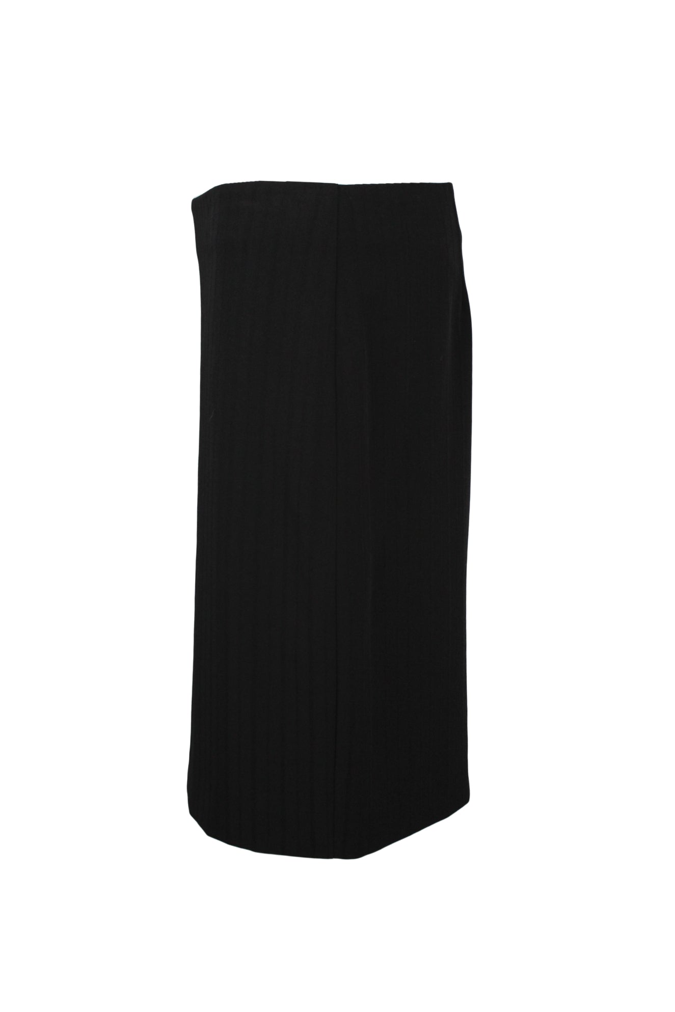 profile of black knee length skirt