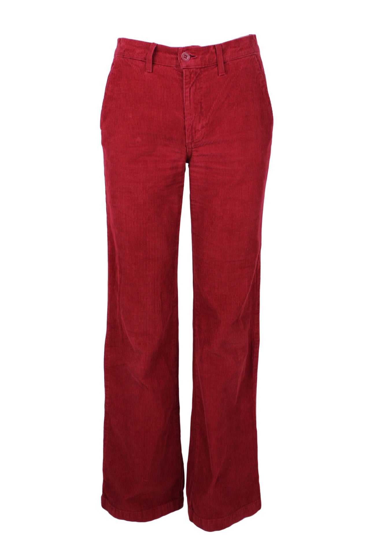 burgundy corduroy pants with flared legs
