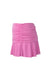 side of pink skirt.  