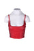 front of red croc-embossed tank top with square neckline by mia vesper