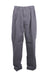 front view of polo by ralph lauren grey ‘andrew’ cotton pleated pants. features side hand pockets, rear button pockets, zip fly with button closure, and ‘polo chino ralph lauren’ logo tag above right rear pocket.