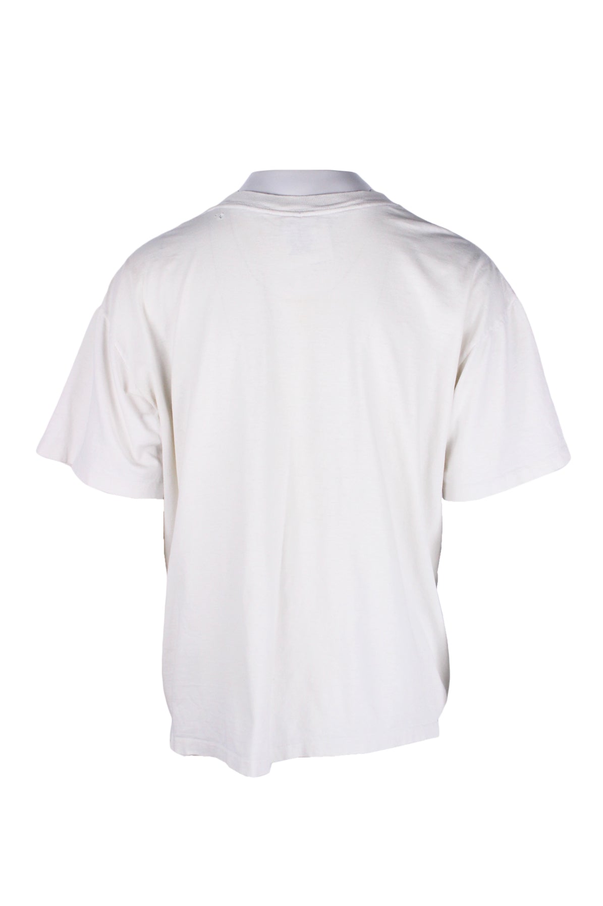 back angle of short sleeve cotton t-shirt. 